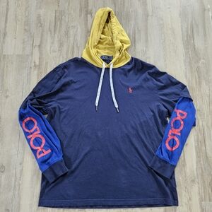 Polo by Ralph Lauren Navy and Yellow Hoodie